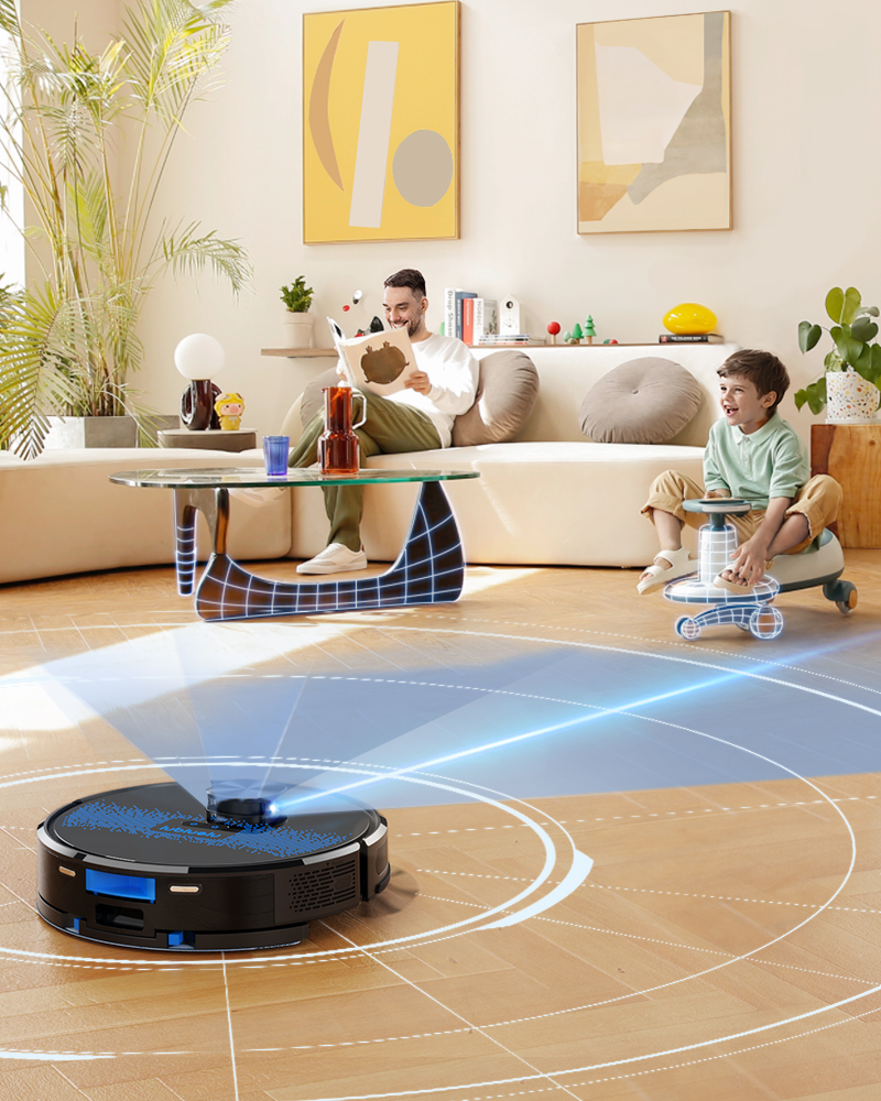 Lubluelu SL60D 黒 Affordable Robot Vacuum SL60 D - Best Budget Robot Mop with