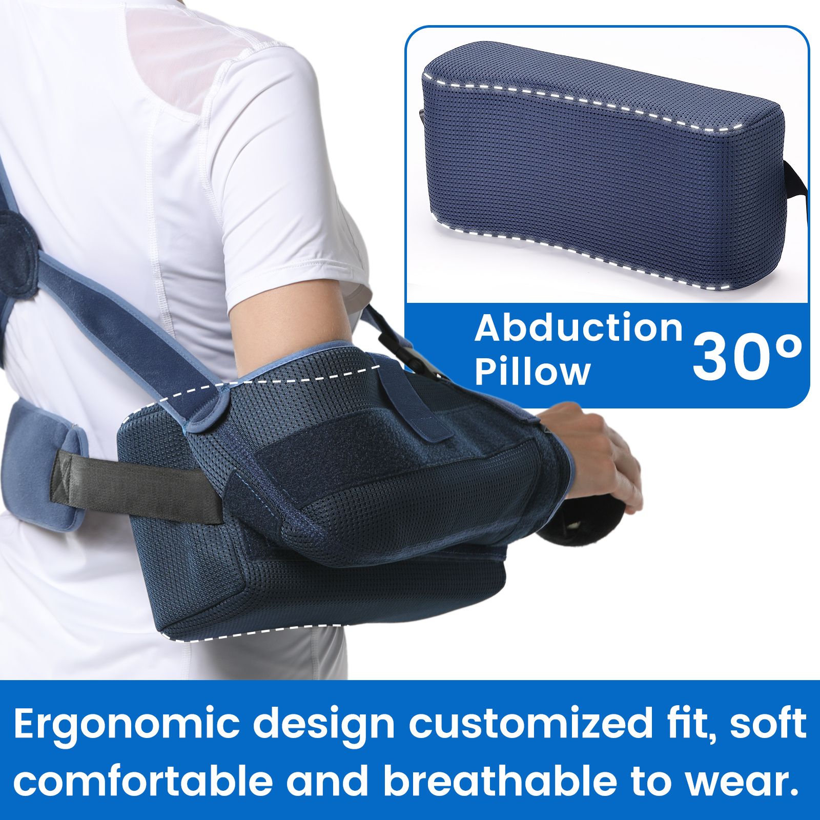 shoulder abduction brace with pillow