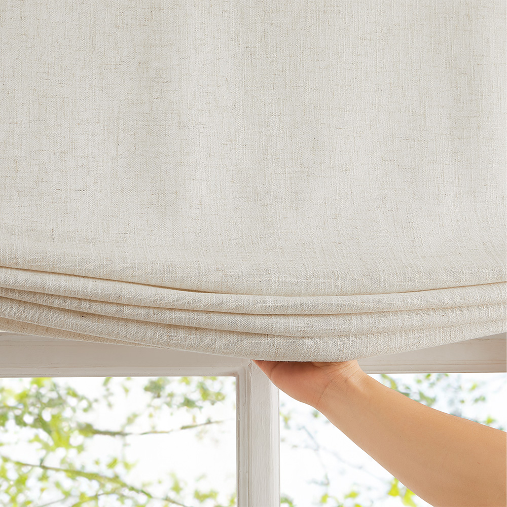custom linen roman shades