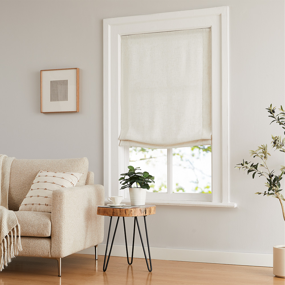 custom linen roman shades