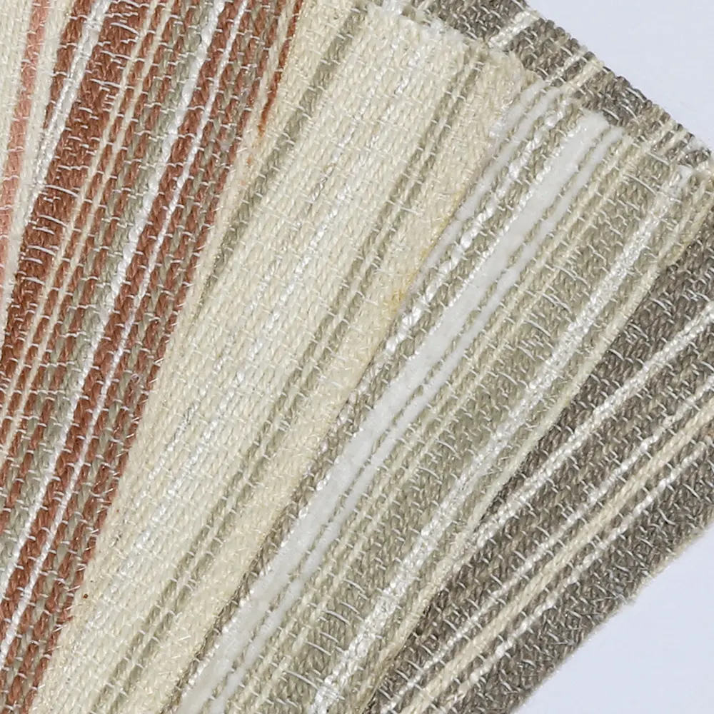 Custom Amber Stripe Linen Roman Shades | No-Drill | ULAECY