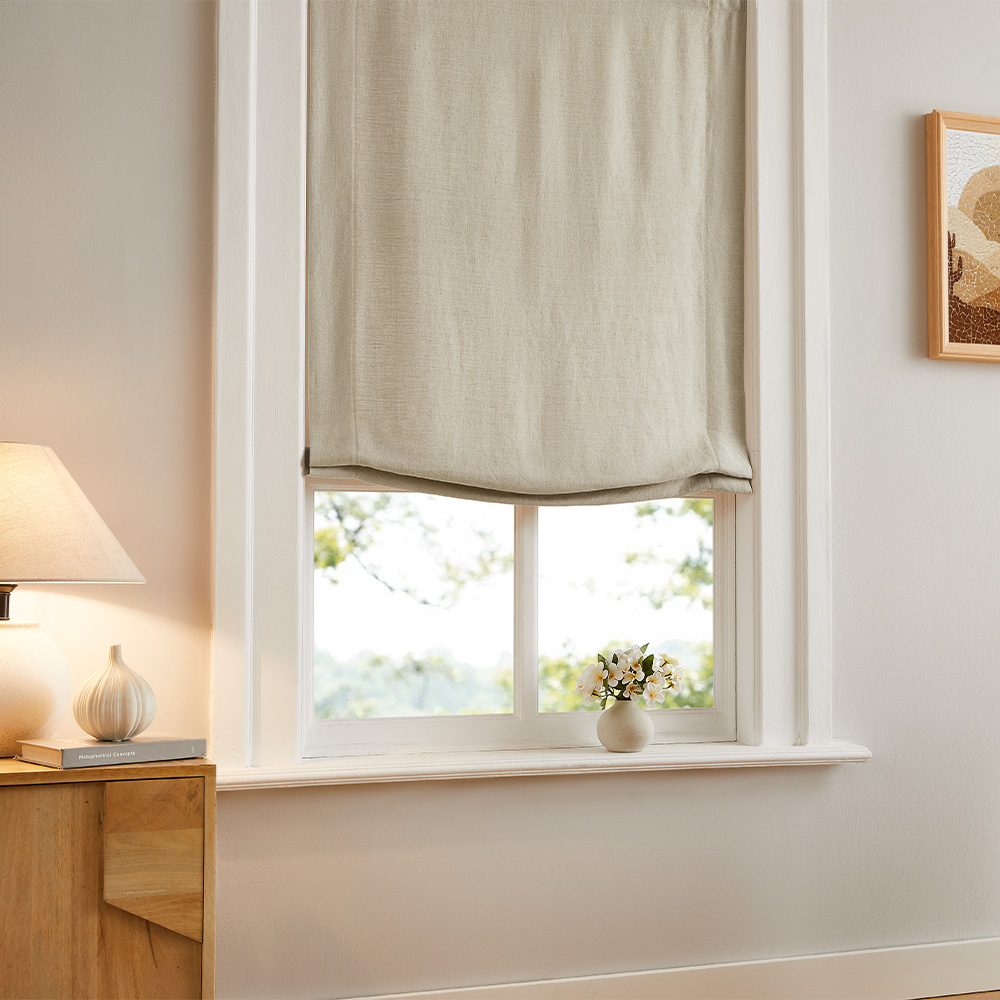relaxed roman shades