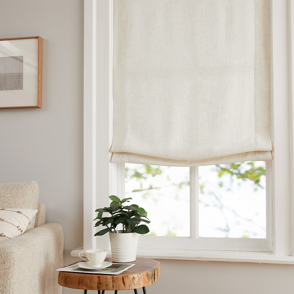 linen roman shades