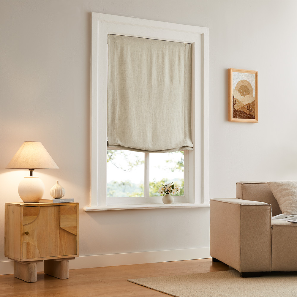 roman shades for bedroom