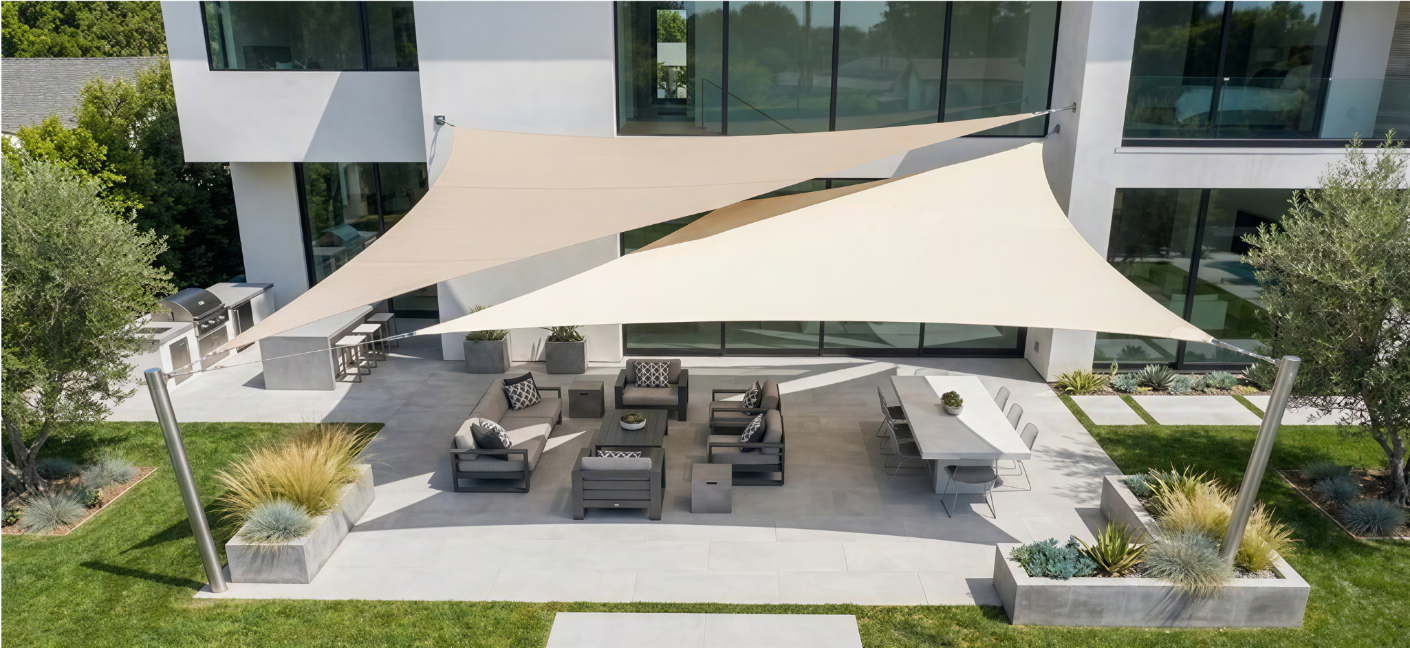 Custom Shade Sails in Any Size | Privacy Screens | SUNLAX