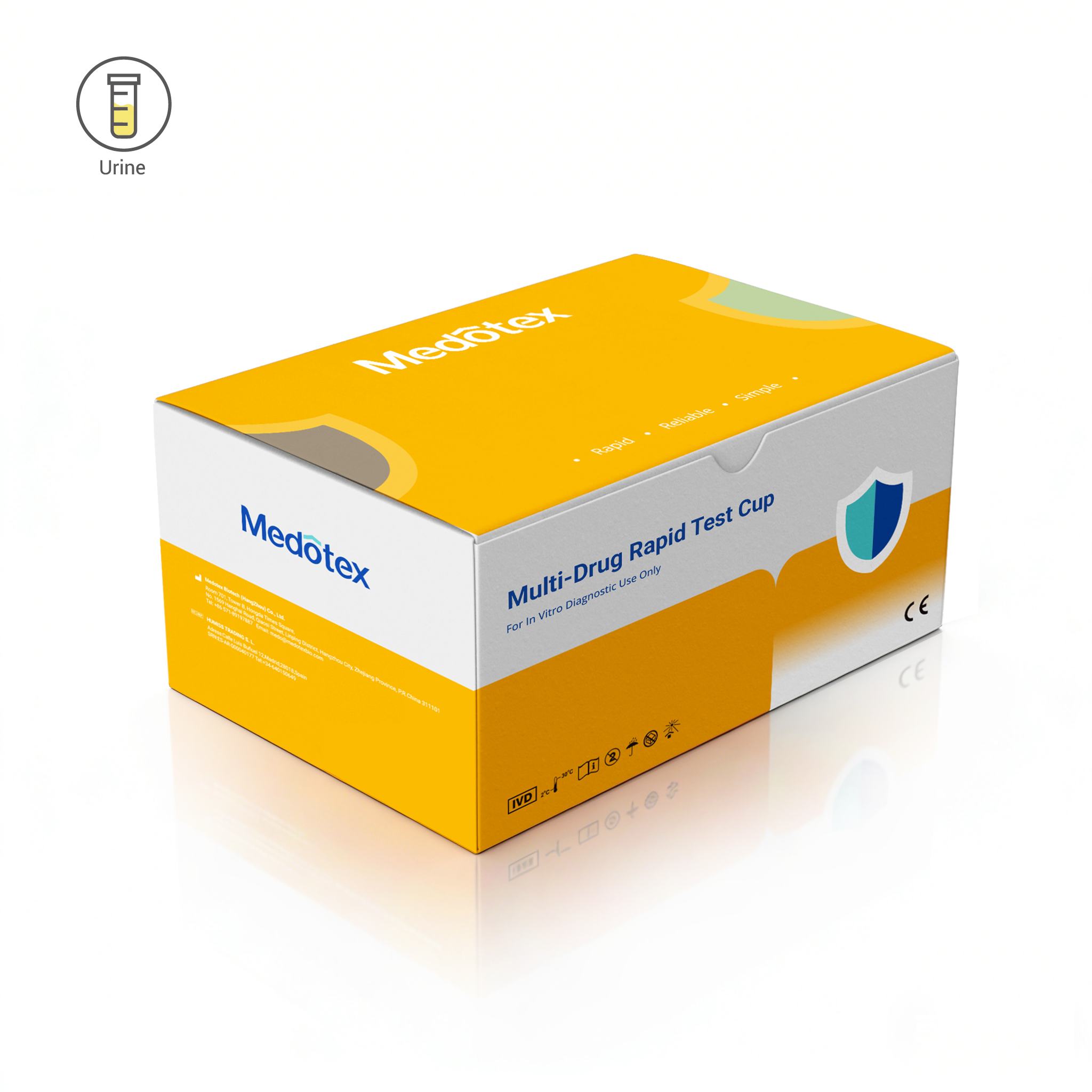 Medotex multi drug urine test cup kit for rapid on-site drug screening