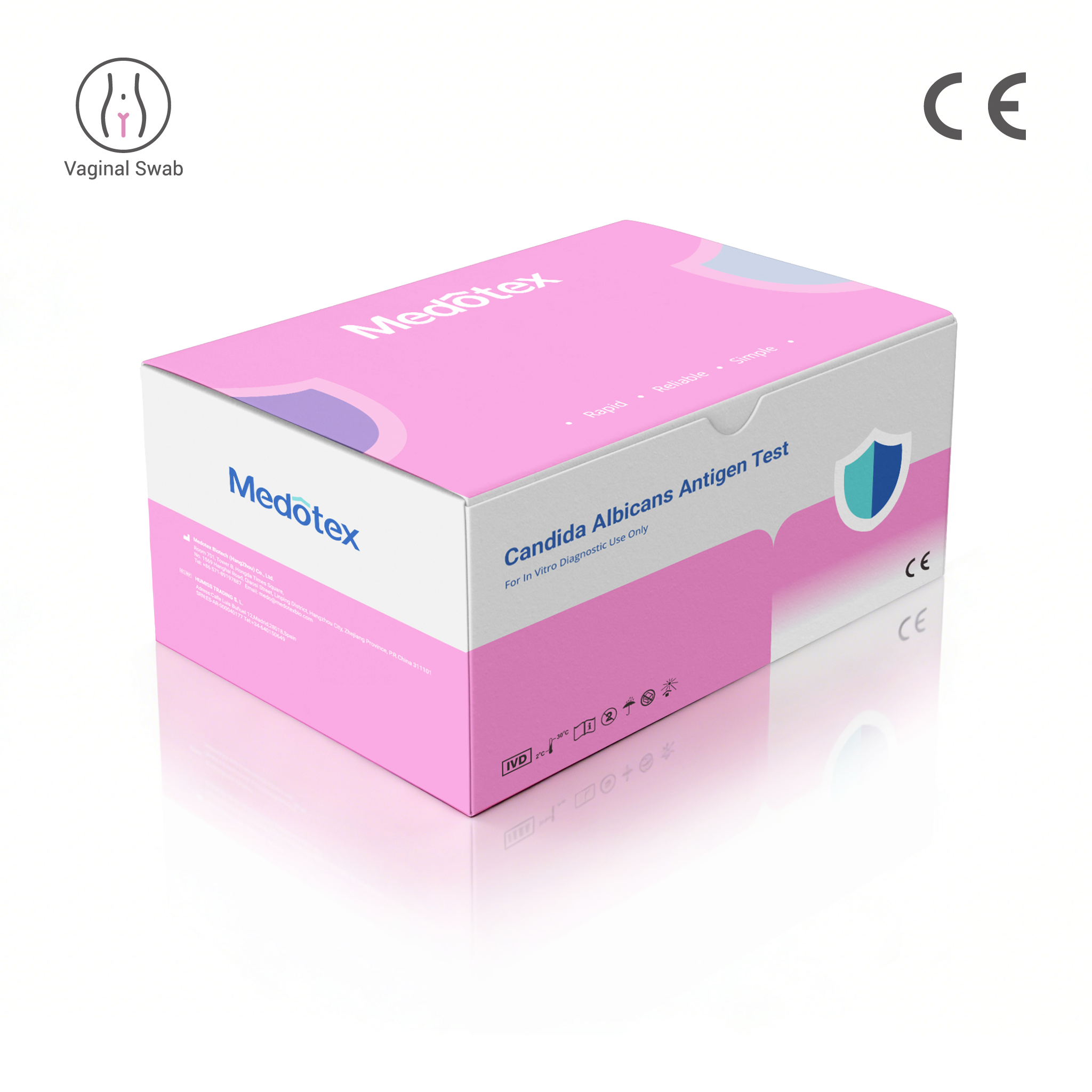 Medotex candida albicans antigen rapid test kit for detection of vaginal fungal infection