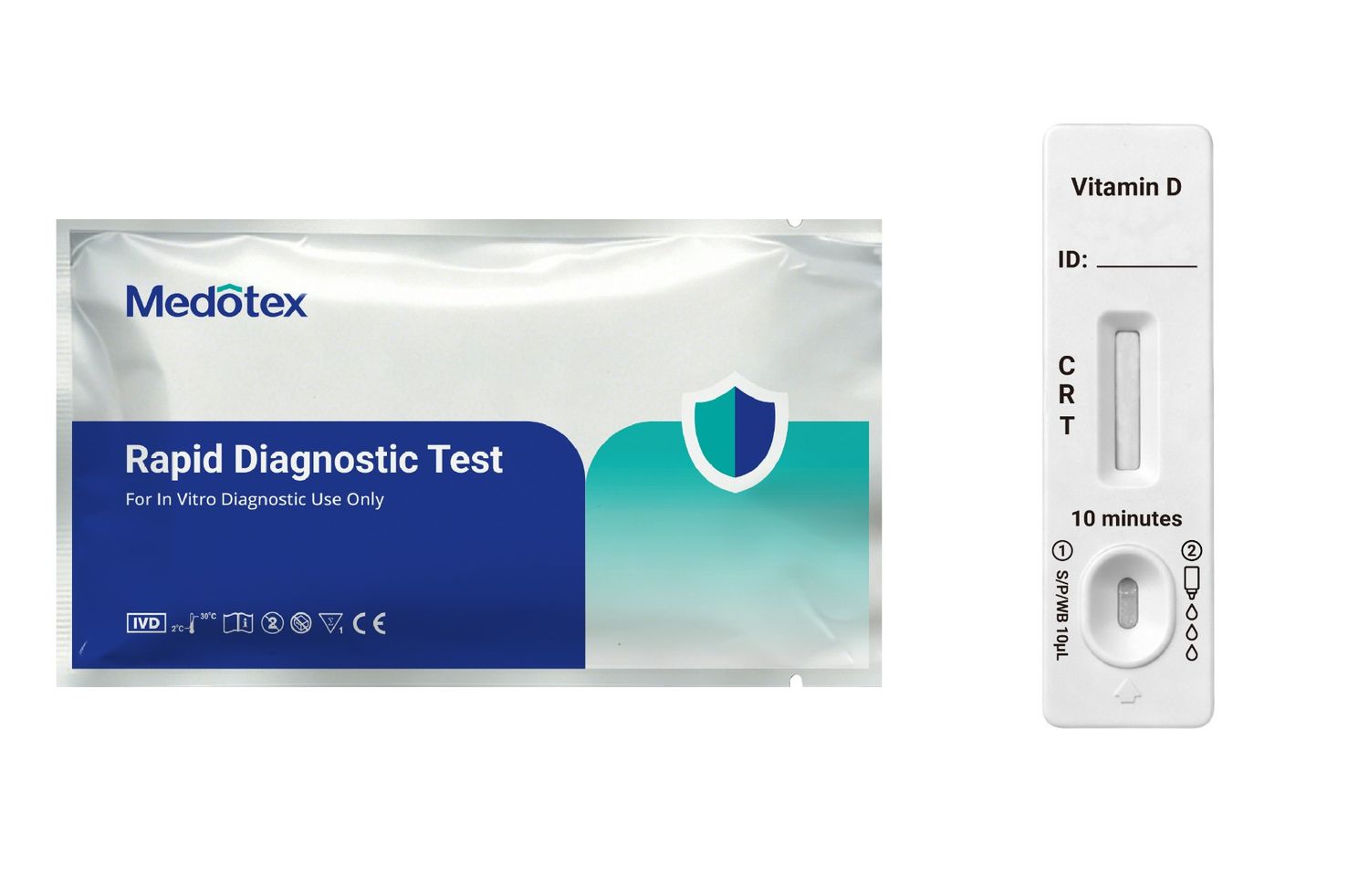 25-OH Vitamin D rapid test cassette and sealed pouch