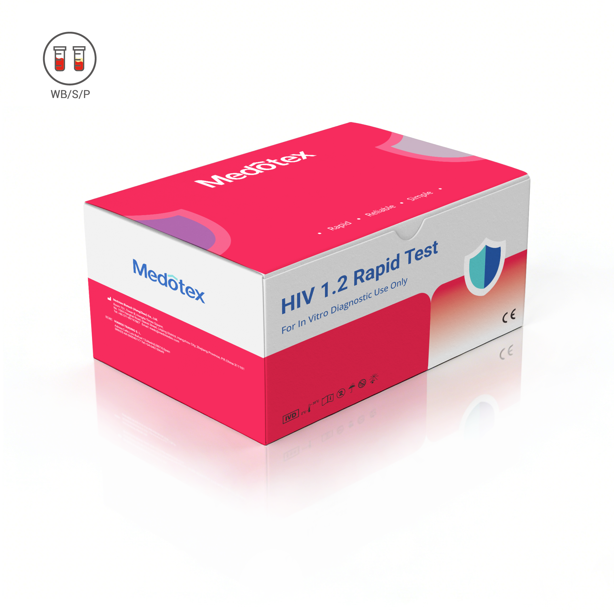 HIV 1/2 Rapid Test Kit | HIV Antibody Detection Test - Medotex