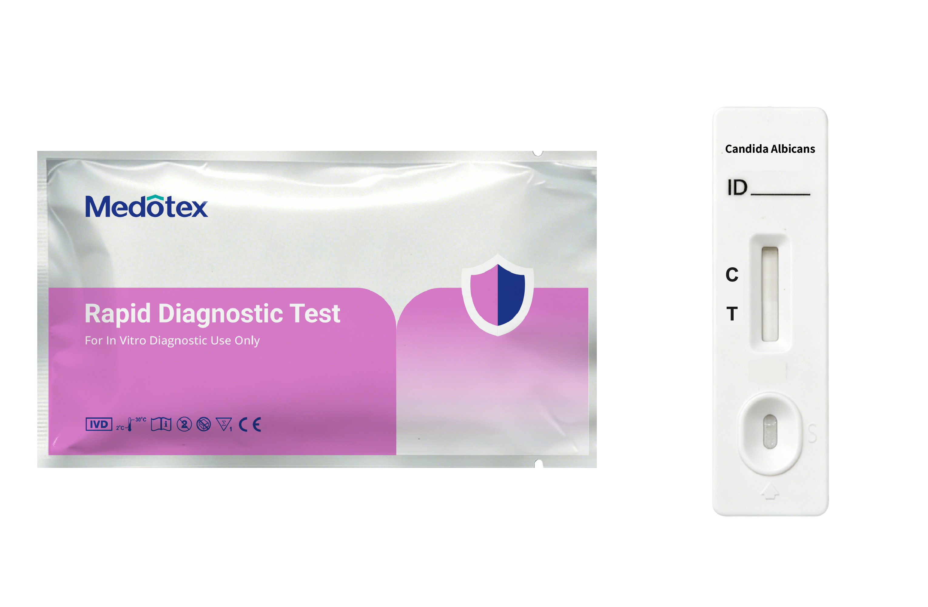 candida albicans rapid test cassette for detection of fungal infection using vaginal swab sample by Medotex
