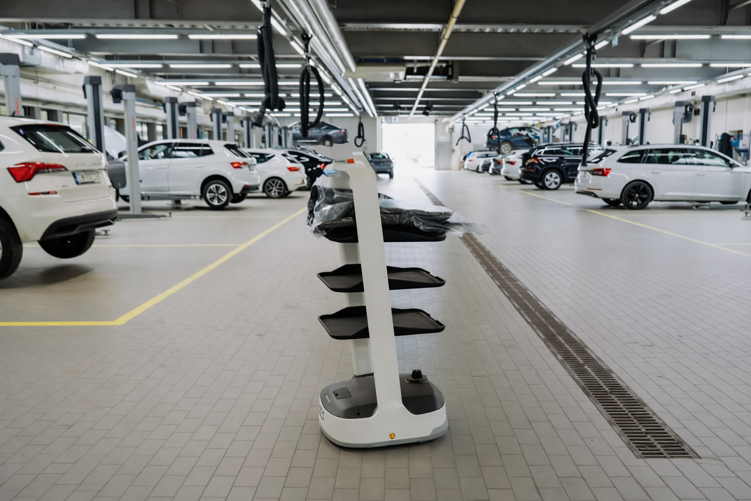 Commercial facility cleaning robots