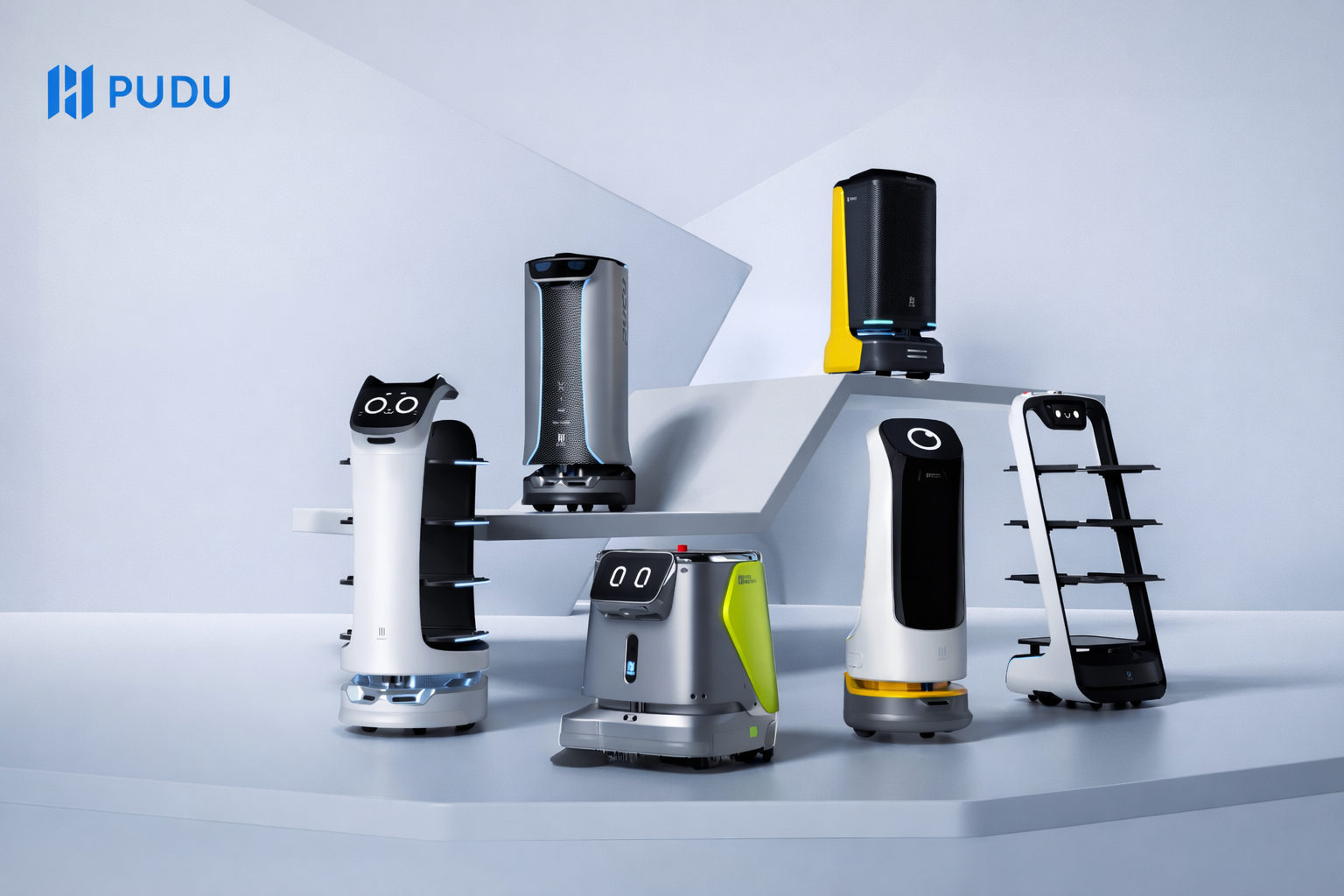 PUDU commercial delivery, cleaning and service robots