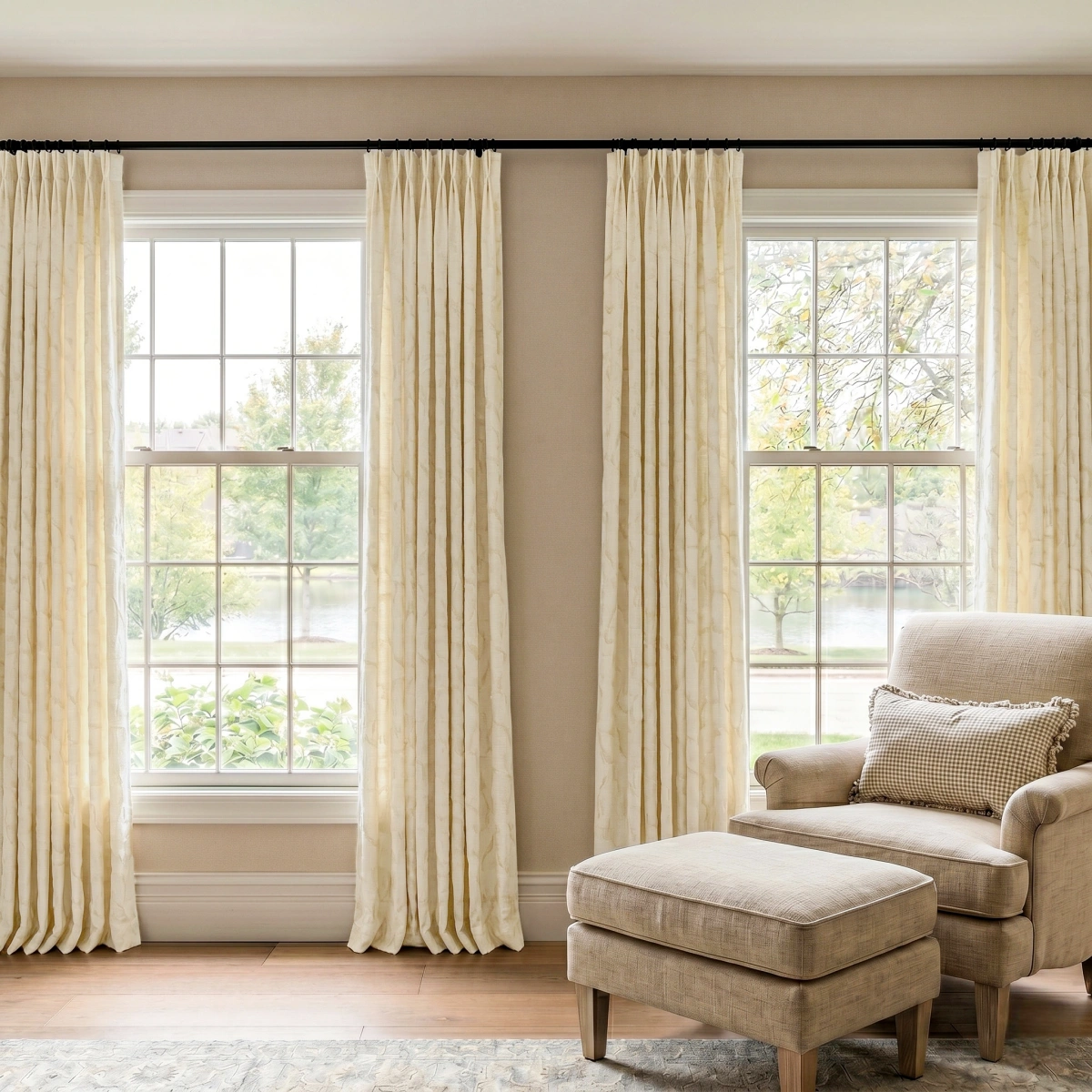 Airy Layered Handcrafted Cotton Curtain | Artful Texture | Rawlune