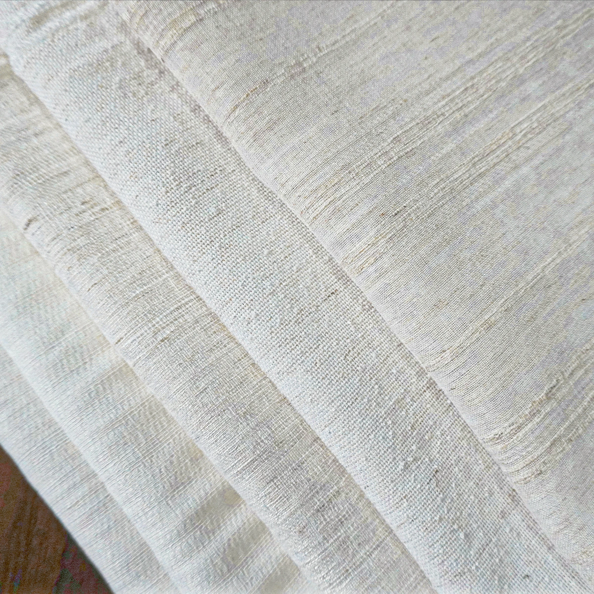 Details of Textured Linen Blend Drapery | Rawlune