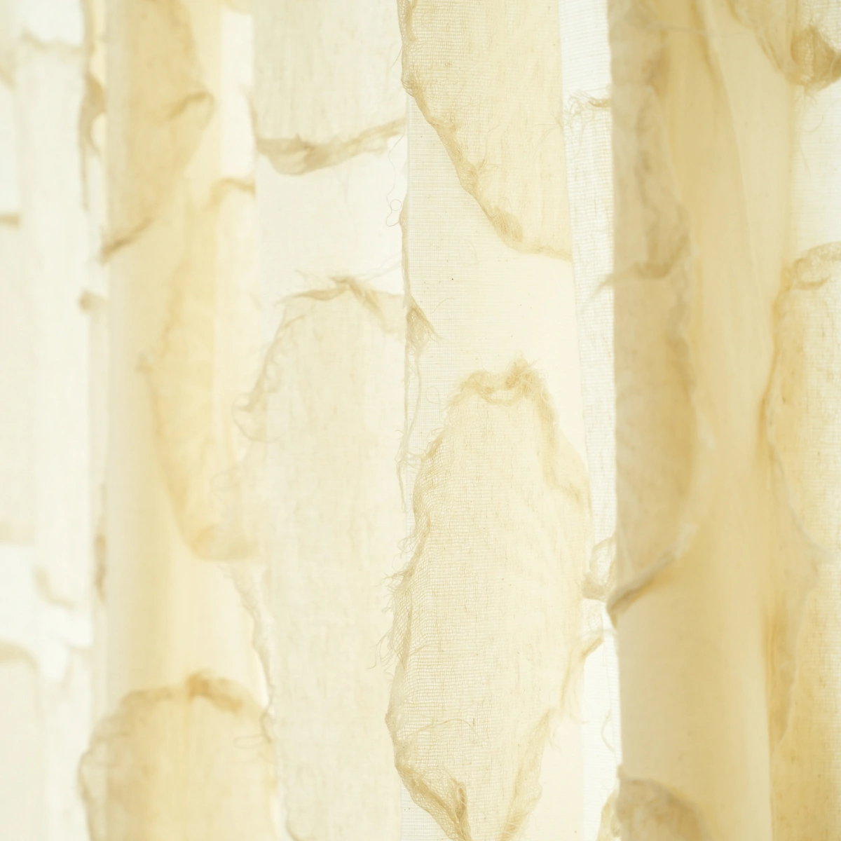 Airy Layered Handcrafted Cotton Curtain | Artful Texture | Rawlune