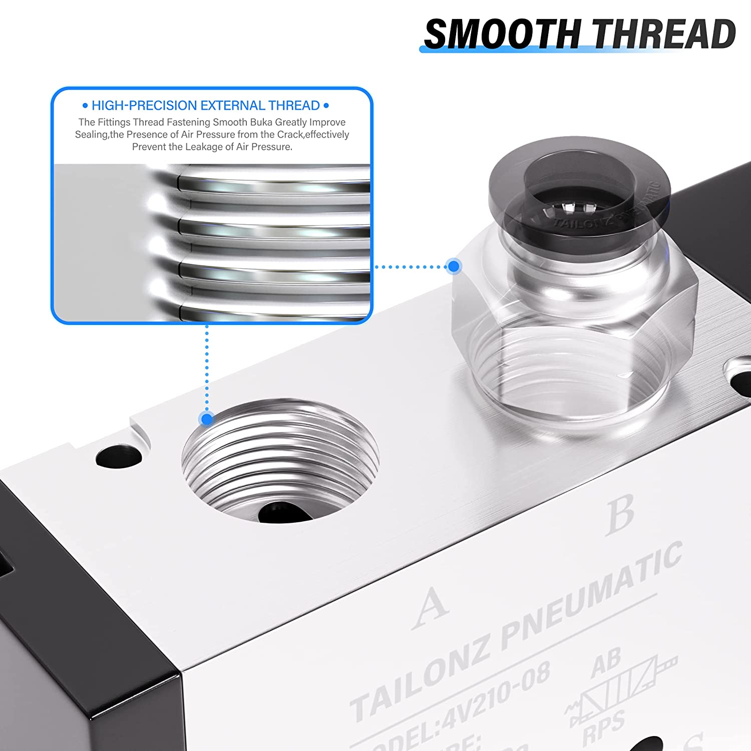 Électrovanne 1/4" BSP 220V TAILONZ - Laiton, Normalement Fermée - Pour Eau, Air, Diesel