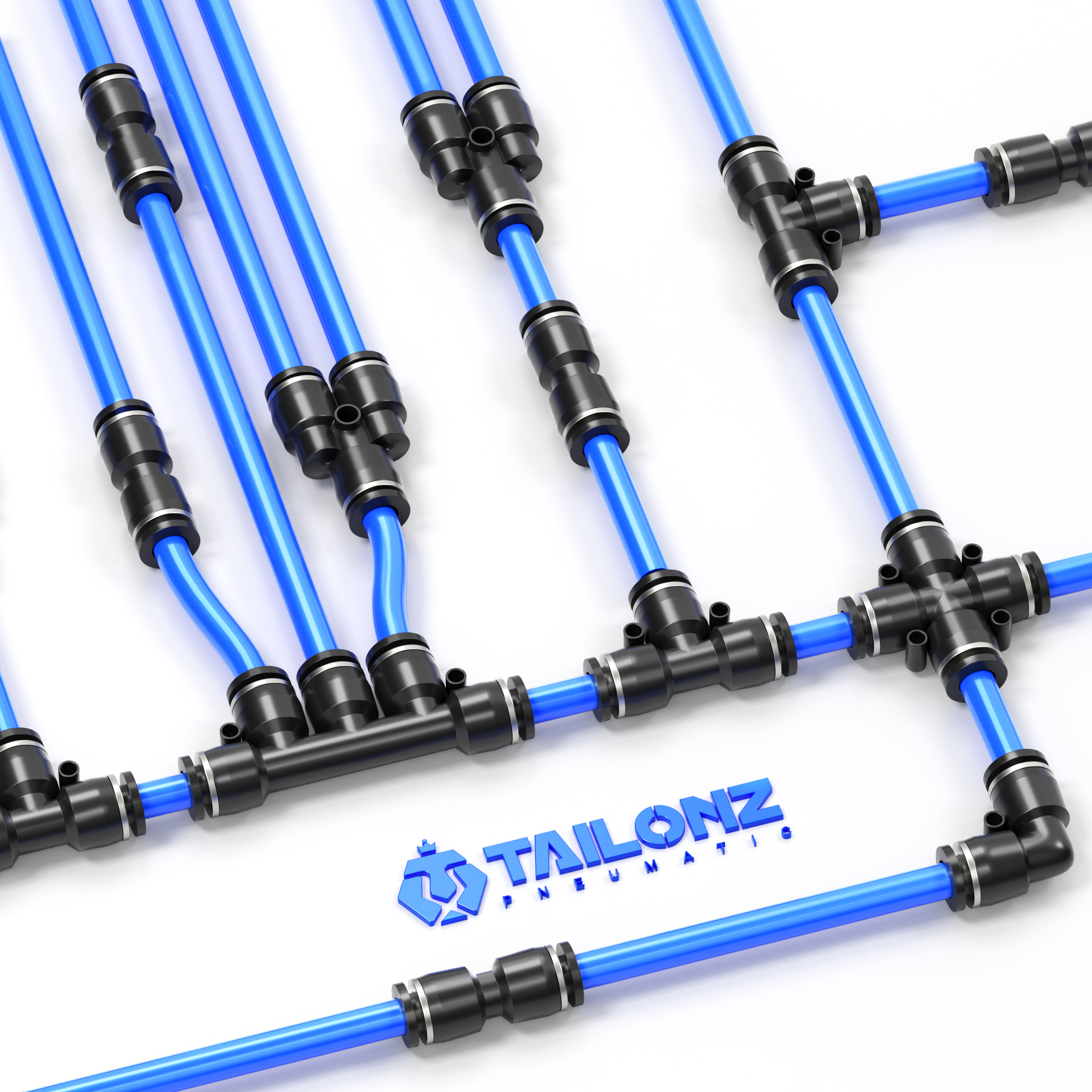 TAILONZ PNEUMATIC Blue PU Air Hose - 8mm OD 5mm ID, 10 Meter (32.8ft), High Temp Resistant, Double-Layer Tube Kit - View #11
