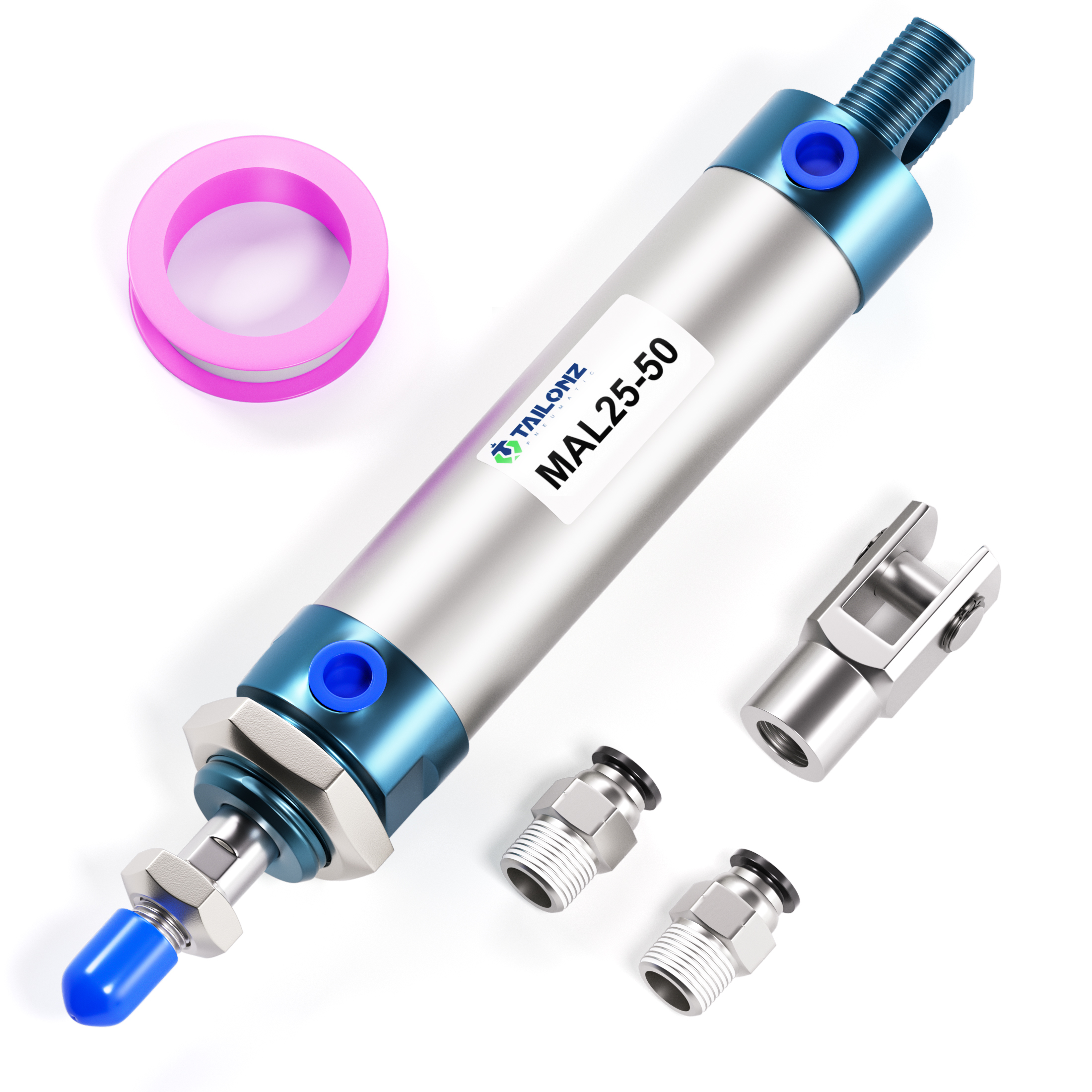 TAILONZ PNEUMATIC 25mm Bore 75mm Stroke Air Cylinder Double