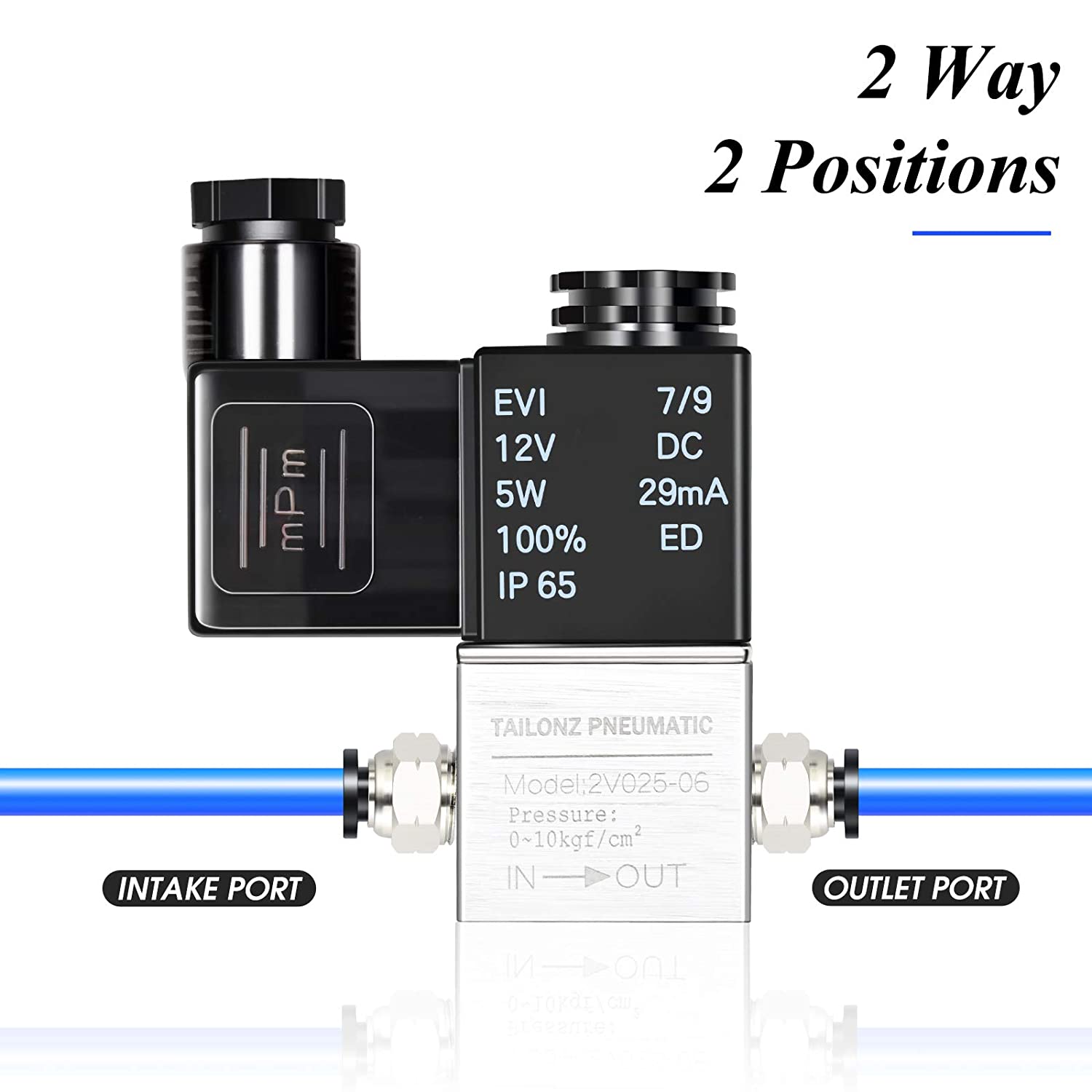 PNEUMATIC 1/8 Inch NPT 12V/24V/110V/220V 3 Way 2 Position Normally Closed Solenoid Valve Solenoid Air Valve 3v1 06
