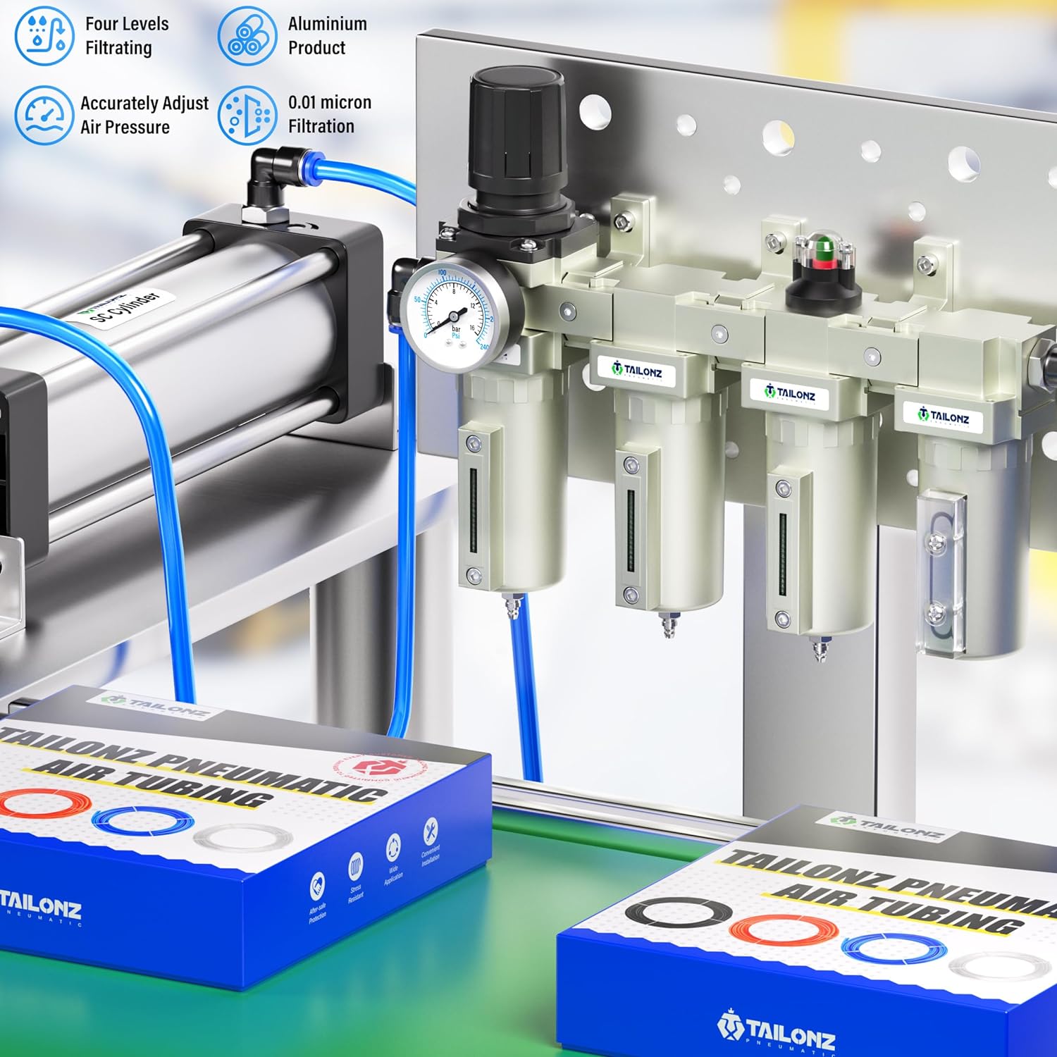 TAILONZ PNEUMATIC 0-1,6MPA 3/4 Inch BSP industrieel drietraps