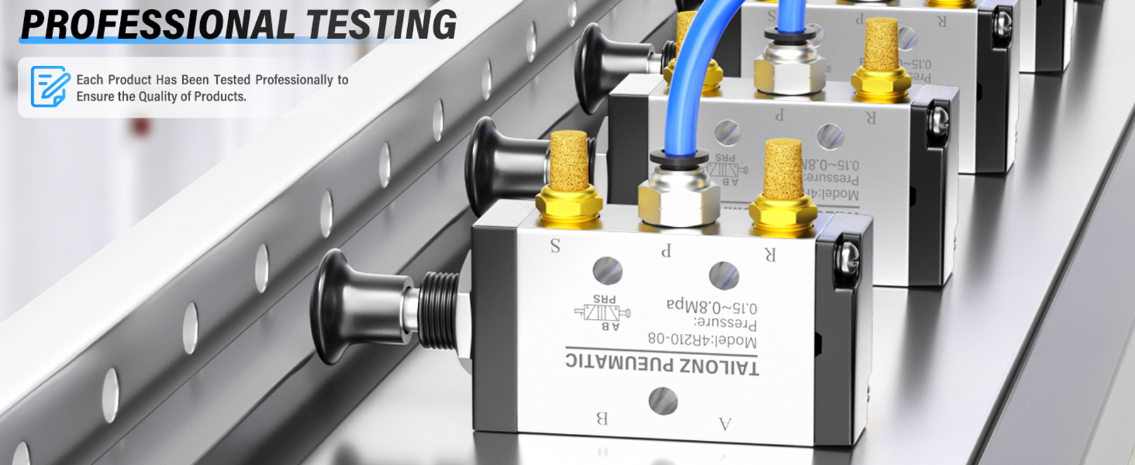 Valvola pneumatica a leva pneumatica a 3 posizioni 4 porte 1/4BSP HV-02
