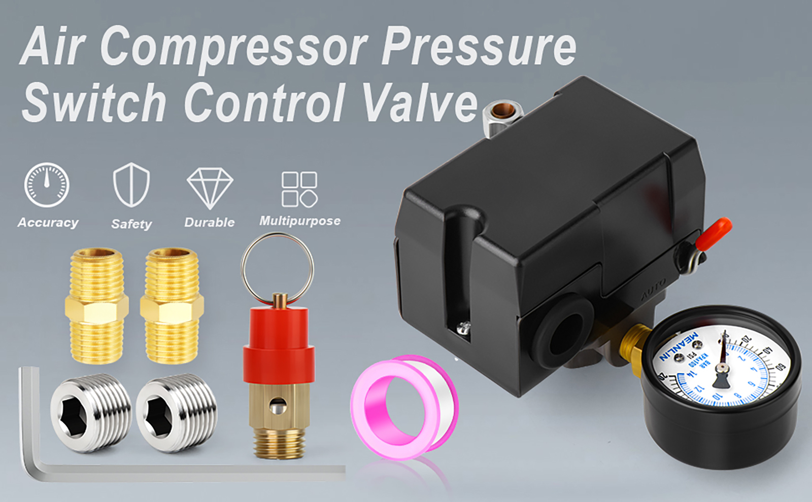 Compressor Pressure Switch 1/4 Air Compressor Pressure Control Valve ...
