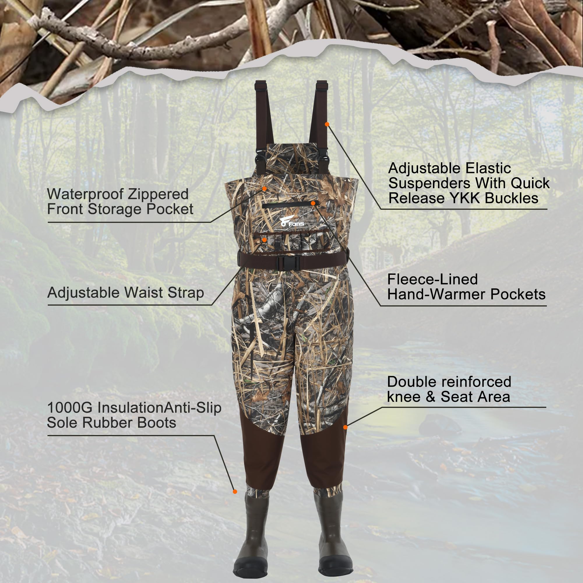 Reinforced Knee Shin Waders Best Breathable Waders For Duck Hunting ...